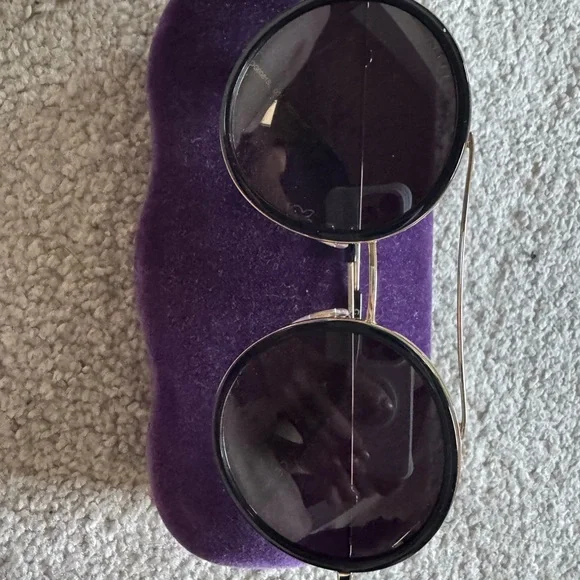Gucci Black Retro Sunglasses with Circular Lenses Round sunglasses in black - Gucci | Mytheresa main image 2